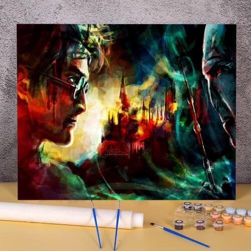 Doodles DIY Paint By Numbers Complete Kit Oil Paints 40*50 Canvas Pictures Loft Wall Picture Adults Wall Art Drawing