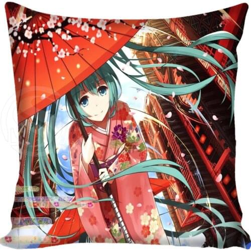 Custom Decorative Pillowcase anime beautiful girl japanese Square Zippered Pillow Cover Best Nice gift 40x40cm Drop Shipping