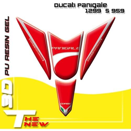 New Motorcycle Tank Sticker Decals 3D Tank Pad Fish Bone Sticker Tank Pad Protector For Ducati Panigale 1299 S 959 2015 2016