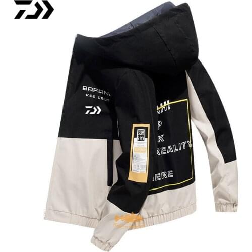 New Autumn Winter DAIWA Fishing Jacket Outdoor Sport Man Plus Size Waterproof Fishing Clothing Hooded Top Quality Fishing Shirts