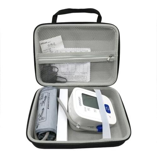 Newest Hard EVA Nylon Cover Bags Case for Omron 7124 71 Series Wireless Upper Arm Blood Pressure Monitor Travel Storage Box