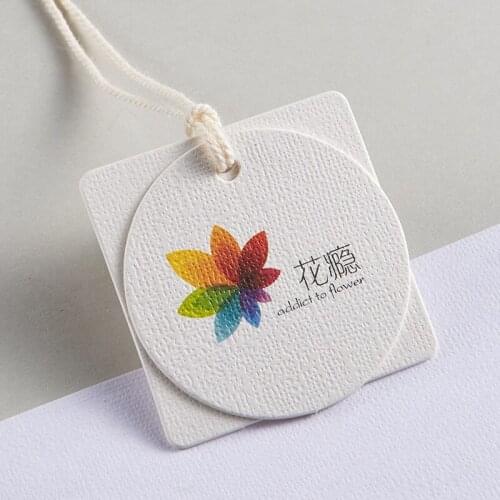 2021628 NEW Free design High Quality Paper Swing Tags With Strings Clothing Top Grade Hang Tag With Cord Clothes Paper Price Lab