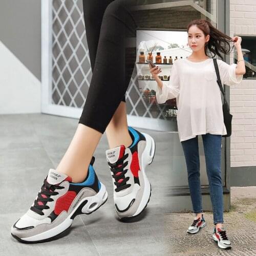 Female Fitness New Cloth Shoes Woman Korean Sports Shoes Allmatch Students Running Shoes Jogging Ventilation Walking Shoes