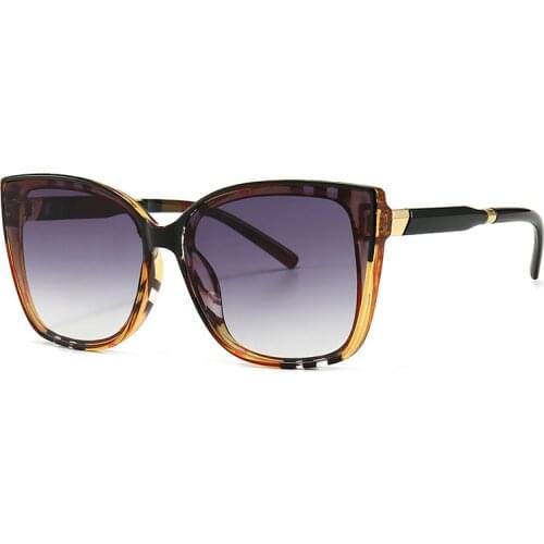 Cat Eye Stripe Scotch Sunglasses Frames Men Women Optical Fashion Computer Glasses