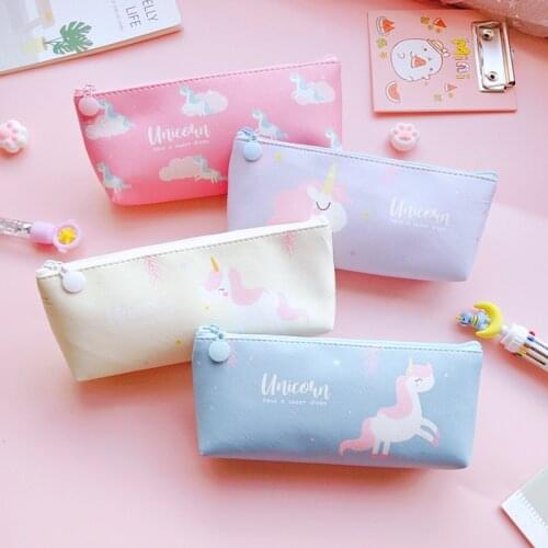 1pcs Kawaii Pencil Case unicorn School Pencil Box Pencilcase Pencil Bag School Supplies Stationery