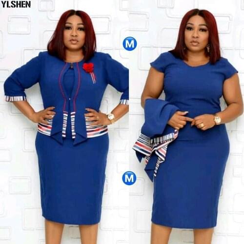African Dresses for Women 2 Piece Set African Dress New Dashiki Stripe Patchwork Africa Clothes Bazin Riche Robe Africaine Femme