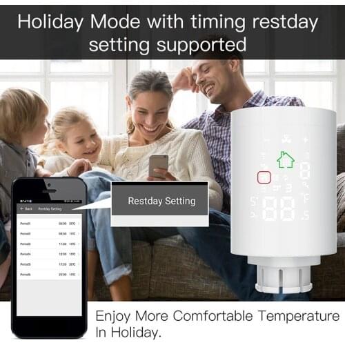 Tuya ZigBee3.0 New Mini Smart Radiator Actuator Programmable Thermostat Heater Temperature Controller Voice Control Dropship