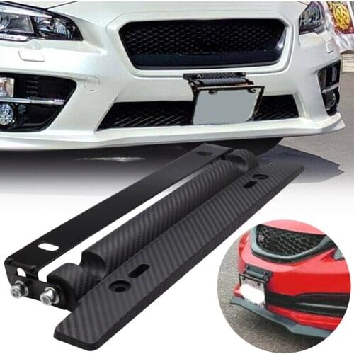 Adjustable Carbon Fiber Car License Plate Frame Protective License Plate Cover for Nissanрамка для номера на авто