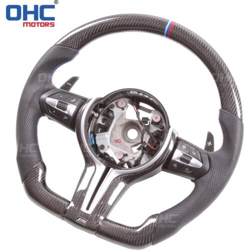 100% Real Carbon Fiber Steering Wheel compatible for F20 F22,F23 & F45 F30,F31 F32,F33,F36 F87 M2,F80 M3,F82 F83 M1 M2 M3 M4