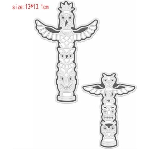 Sirius Primitive tribal stone statue Metal Cutting Dies Stencil Template for DIY Scrapbooking Embossing Paper Cards Album Making