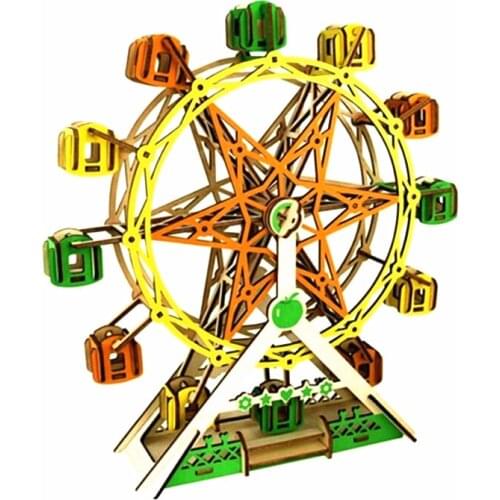 Ferris wheel decoration 3D Wooden Puzzle Kids Educational Toys DIY Paper Puzzles Jigsaw Eagle Model Toys For Children Kids