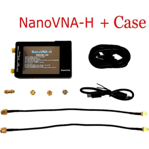 NanoVNA-H 50KHz~1.5GHz VNA HF VHF UHF UV Vector Network Analyzer Antenna Analyzer + Battery + LCD +Plastic Case
