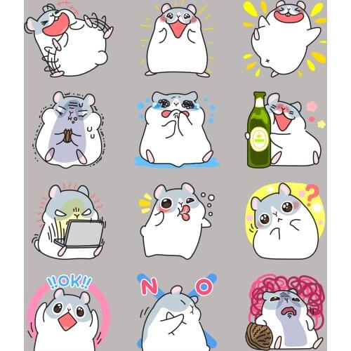40 little gopher stickers anime funny scrapbook stickers for kids, DIY laptop suitcase skateboard motorcycle bike toy