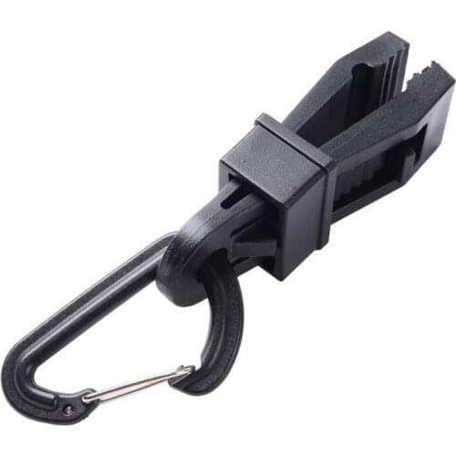 Tent Clip With Carabiner Awning Wind Rope Clamp Outdoor Tent Accessories Plastic Tents Clip Black