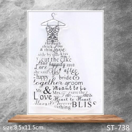 ZhuoAng Letter skirt Transparent Seals for DIY scrapbooking photo album Clear Stamps 8.5*11.5cm