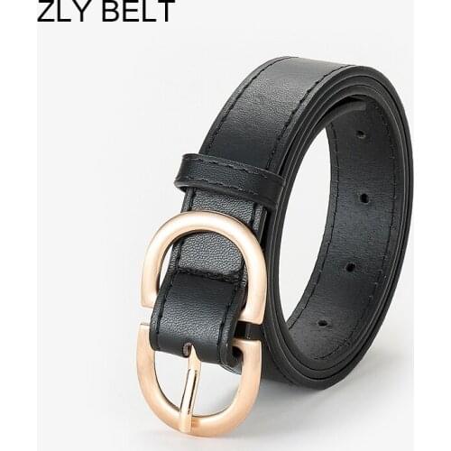 ZLY 2021 New Arrival Solid Belt Men Women Unisex PU Leather Material Metal Two Circle Pin Buckle Waistband Formal Fashion Belt