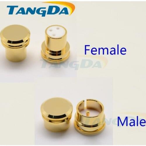 1 piece Noise Stopper Gold Plated Copper XLR (G) Plug Caps XLR Protect Cap Signal shielding cover Protective cap F male / female