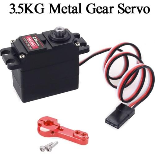 20g 3.5kg Metal Gear Servo with 25T M3 Metal Arm for 1/16 1/14 1/12 RC Car Carson WPL Wltoys HSP JJRC ZD Racing Buggy Truggy