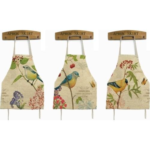 2018 Cotton Linen Chinese Apron Color Detachable Antifouling Sleeveless Unisex Aprons for Woman Men Kitchen Chef Cooking avental