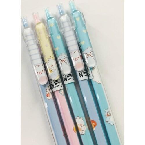 3X Soft Color Flowers Automatic Mechanical Pencil Student Stationery School Supply 0.5mm