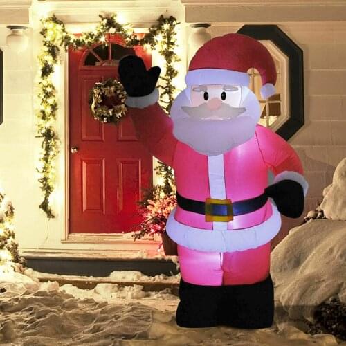 Large Inflatable Santa Claus Outdoor Garden Christmas LED Night Light Claus 4FT 120cm Light Effects For Christmas Decor Toys