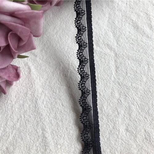 Black exquisite 1.5cm S1990 embroiderycotton mesh embroidery lace accessories wide embroidery