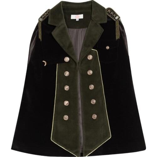 Lolita Cape Militaery Style Double Breasted Poncho