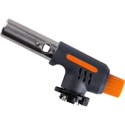BBQ Flame Gun Gas Torch Flamethrower Butane Burner Automatic Ignition Adjustable Flame with Safety Lock for BBQ Camping Hiking