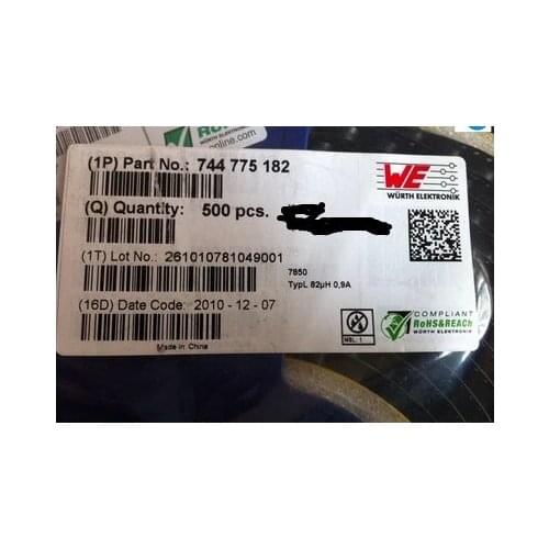 Imported SMD power inductor winding 744775182 CD75-820 82UH 0.95A 7.8X7X5MM
