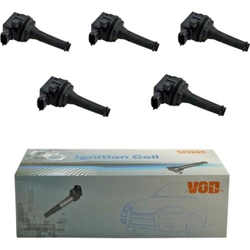 5pcs Auto Ignition Coil for Volvo C70 S60 2.3T 2.4L 2000-2009 S60R S70 2.0T 2.4L S80 V70 XC Classic T5 XC70 XC90 2.5T 2.9T
