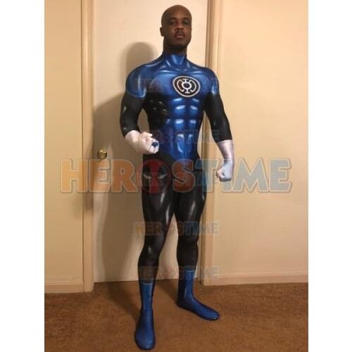 Blue Lantern Cosplay Costume 3D Printed High Quality Spandex Zentai Bodysuit Halloween Costume For Adult/Kids/Custom Made