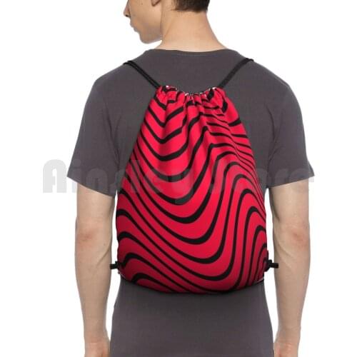 Pewdiepie Red And Black Backpack Drawstring Bags Gym Bag Waterproof Pewdiepie Youtube Youtuber Pewds Gaming Memes Gamer