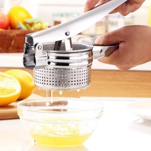 Potato Mashers Ricers Kitchen Cooking Tools Stainless Steel Pressure Mud Puree Vegetable Fruit Press Maker Garlic Presser