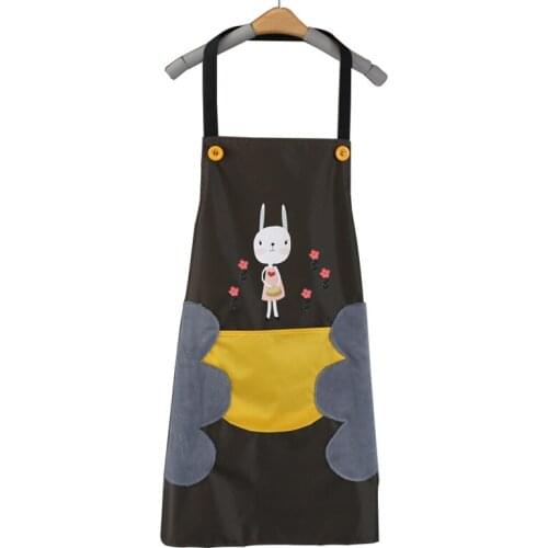 Lace-up Kitchen Apron Korean Fashion Waterproof and Oil-Proof Womens Overalls Waist