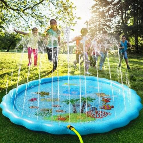 Summer Outdoor PVC Inflatable Spray Water Cushion For Children Baby Kids Play Water Mat Games Beach Lawn Sprinkler Pads