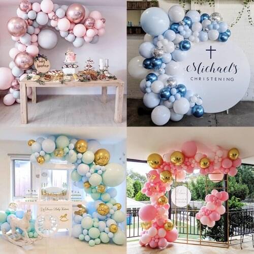 Macaron Balloons Garland Arch Blue Pink Latex Balloon Wedding Ballons Happy Birthday Party Decoration Kids Baby Shower Supplies