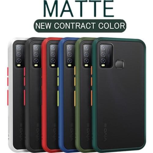 Matte Translucent Bumper Phone Cases For VIVO Y17 Y11 Y12 Y3 Y15 Y19 Shockproof Back Cover For VIVO Y30 Y20i Y20S Y20G Y20A Y73S