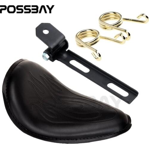 Motorcycle Solo Cafe Racer Seat Cover&Springs&Bracket Mounting For Harley Bobber Chopper Sportster 48 XL 883 1200 04-06 10-15