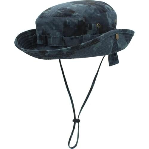 Outfly Digital Camouflage small edge fishermans hat, outdoor camping mens short hat, wholesale sunscreen bionic jungle hat buc