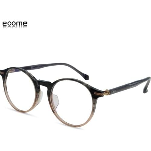 Eoome New arrival Round Shape optical eyewear Acetate Vintage Optical eyewear fast delivery High Quality Korea Style Make Lens