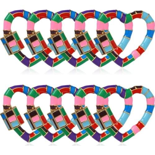 DIY Jewelry Pendant Carabiner Screw Clasps Decoration Accessories For Hand made Mesh Chains Punk Gothic Jewelry Making Supplies