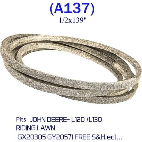 Mower Belt Make With Kevlar Free Shipping Lawn Mower for JOHN DEERE L120 L130 Repeated Bending Dry Cloth Hot Selling 1/2 "x 19"