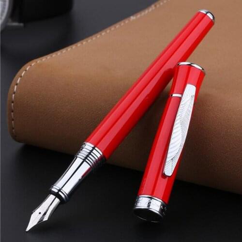 Luxury Metal pimio 607 Fountain Pen feather Stationery Office School Supplies Writing ink pens