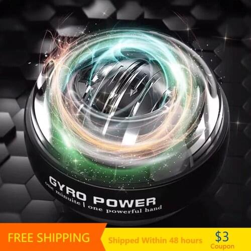 Self-starting Powerball Wrist Power Hand Ball Muscle Relax Spinning Wrist Trainer Exercise Equipment Strengthener With LED Light