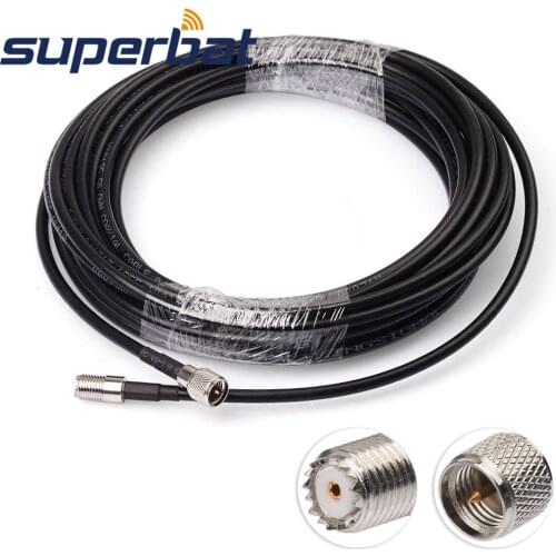 Superbat Truck/Car Satellite Antenna Mini-UHF Female to Mini-UHF Male Connector Extension Cable for XM Satellite Radio Aerial