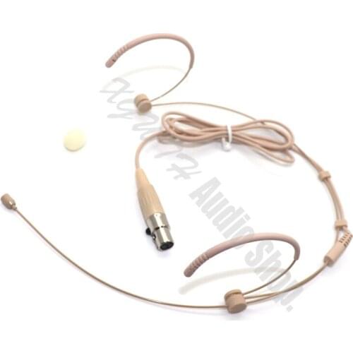 Xgwth Headset Mini 4 Pin XLR TA4F Omnidirectional Condenser Mic for Shure Wireless Bodypack Perfect for Singing Concert