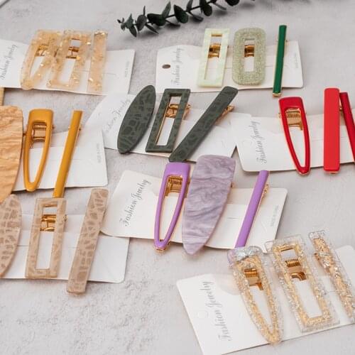 2021 Trend New Hair Accessories Set Acetate Acrylic Hairpin For Women Fashion Sweet Hair Clip for Girls Barrettes Headwear Gifts
