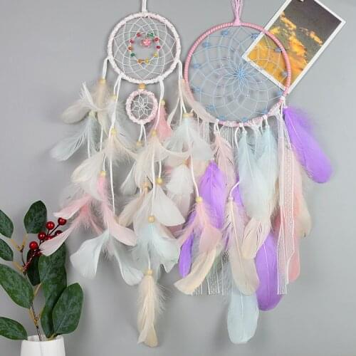 1pc Dream Catcher Hanging Decoration Valentines Day Gifts Girl Kids Room Decoration Feather Hanging Art Dreamcatcher Ornament