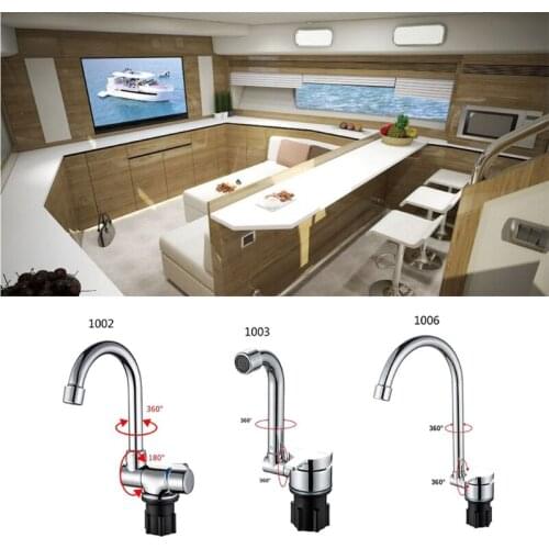 1Piece Copper Faucet High-end Folding Faucet Water Tap 360 Degree Cold Hot Water Faucet for RV Marine Boat Yacht