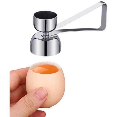 100 Pcs Egg Topper Eggshell Cutter Stainless Steel Egg Cracker Opener Remover Double Cups 2 Size Kitchen Tools Wholesale K1